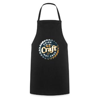 Boire bière artisanale Buveur de bière - Tablier de cuisine - noir - Devant - AI Model Male 185 dark (185cm)