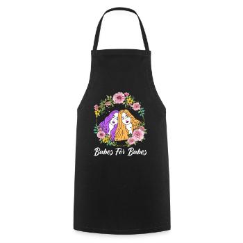 Babes for Babes Féministe - Tablier de cuisine - noir - Devant - AI Model Male 185 dark (185cm)
