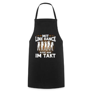 Line Dance Tänzer Takt Cowboy Western Tanzen - Kochschürze - Schwarz - Vorne - AI Model Male 185 dark (185cm)