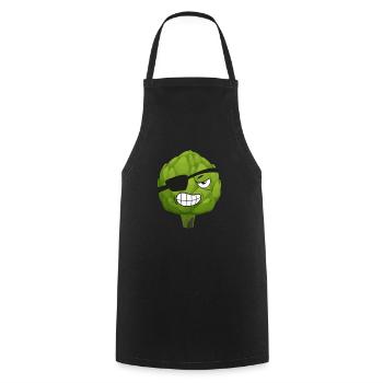 Artichokes Pirate Vegetables - Cooking Apron - black - Front - AI Model Male 185 dark (185cm)