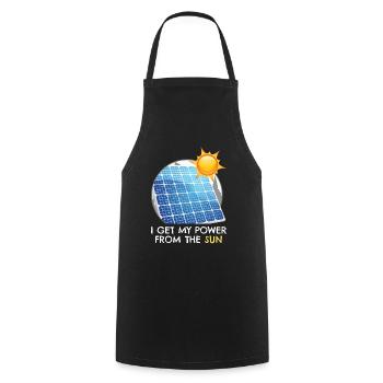 L’énergie solaire photovoltaïque - Tablier de cuisine - noir - Devant - AI Model Male 185 dark (185cm)