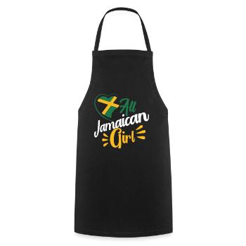 Jamaïque Jamaican Pride Drapeau jamaïcain - Tablier de cuisine - noir - Devant - AI Model Male 185 dark (185cm)
