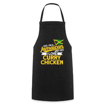Jamaïque Jamaican Pride Drapeau jamaïcain - Tablier de cuisine - noir - Devant - AI Model Male 185 dark (185cm)