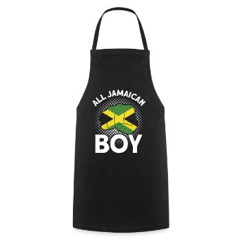 Jamaica Jamaican Pride Jamaican Flag - Cooking Apron - black - Front - AI Model Male 185 dark (185cm)