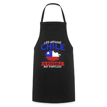 Life without Chile Chile Souvenir - Cooking Apron - black - Front - AI Model Male 185 dark (185cm)