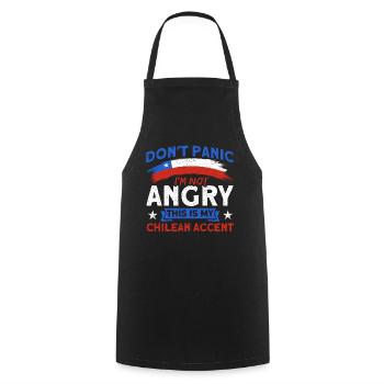 My Chilean Accent Chile Souvenir - Cooking Apron - black - Front - AI Model Male 185 dark (185cm)