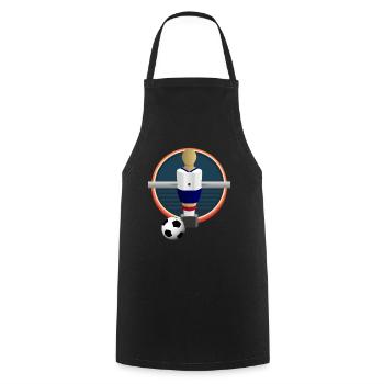 Drehfußballfigur Drehfußball Kickern - Kochschürze - Schwarz - Vorne - AI Model Male 185 dark (185cm)