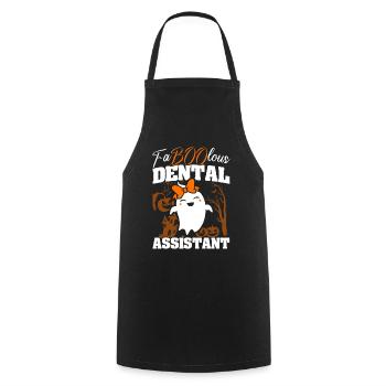 Dentist Halloween Costume Dental Assistant - Cooking Apron - black - Front - AI Model Male 185 dark (185cm)