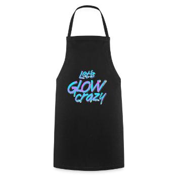 Lets Glow Crazy Festival EDM Music - Cooking Apron - black - Front - AI Model Male 185 dark (185cm)