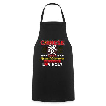 Chine Chinese Roots Cadeau - Tablier de cuisine - noir - Devant - AI Model Male 185 dark (185cm)