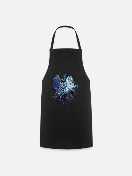 Pegasus Lightning Licorne Enfants Cheval - Tablier de cuisine - noir