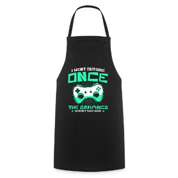 Zocken Gamer Retro Gamer Videospiele Geschenk - Kochschürze - Schwarz - Vorne - AI Model Male 185 dark (185cm)