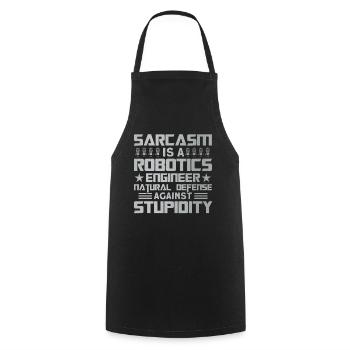 Roboter Robotik Ingenieur Kostüm Roboter - Kochschürze - Schwarz - Vorne - AI Model Male 185 dark (185cm)