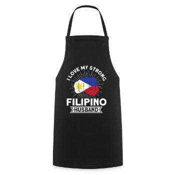 Philippines Philippine Flag - Cooking Apron - black - Front - AI Model Male 185 dark (185cm)