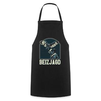 Greifvogel Beizjagd Spruch Falkner Vogelfreunde - Kochschürze - Schwarz - Vorne - AI Model Male 185 dark (185cm)