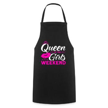 Trauzeugin Mädelsabend Party Damen Geschenk - Kochschürze - Schwarz - Vorne - AI Model Male 185 dark (185cm)