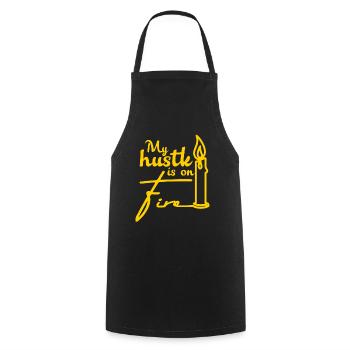 My Hustle Is On Fire Bougies de fabricant de bougies - Tablier de cuisine - noir - Devant - AI Model Male 185 dark (185cm)