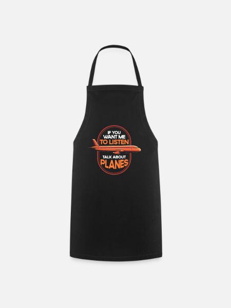 Cadeau d’atterrissage d’avion de pilote d’avion d’avion - Tablier de cuisine - noir