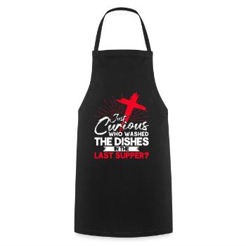 Jesus Bible Christian Religious Church Gift - Cooking Apron - black - Front - AI Model Male 185 dark (185cm)