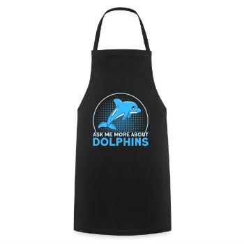 Dolphin Dolphin Lover Animal Dolphins Gift - Cooking Apron - black - Front - AI Model Male 185 dark (185cm)