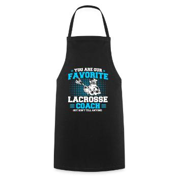 Sport Player Lacrosse Coaches Gift - Cooking Apron - black - Front - AI Model Male 185 dark (185cm)