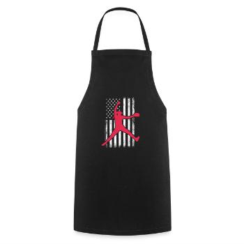 Softball USA Baseball America Pitcher Cadeau - Tablier de cuisine - noir - Devant - AI Model Male 185 dark (185cm)
