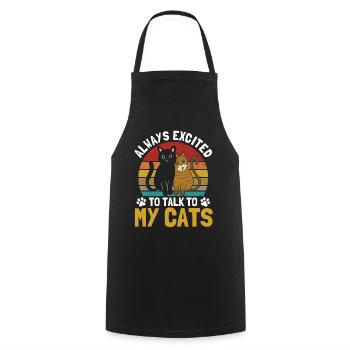 Cats Cat Owner Pet Animals Gift - Cooking Apron - black - Front - AI Model Male 185 dark (185cm)