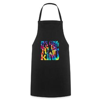Hippie Peace Flower Power Amour Paix Cadeau - Tablier de cuisine - noir - Devant - AI Model Male 185 dark (185cm)