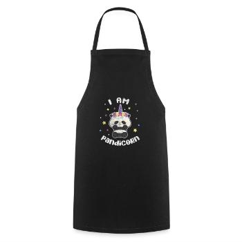 Panda - Tablier de cuisine - noir - Devant - AI Model Male 185 dark (185cm)