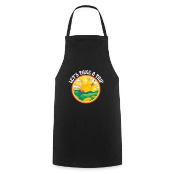 Hippie Peace Flower Power Amour Paix Cadeau - Tablier de cuisine - noir - Devant - AI Model Male 185 dark (185cm)
