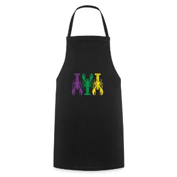 Languste Langusten Meeresfrüchte Krebs Geschenk - Kochschürze - Schwarz - Vorne - AI Model Male 185 dark (185cm)