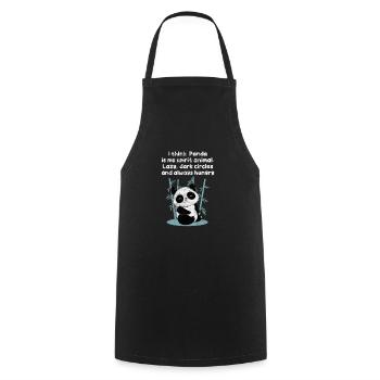 Panda - Tablier de cuisine - noir - Devant - AI Model Male 185 dark (185cm)