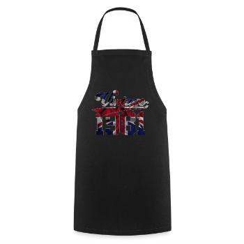 VINTAGE 1981 UK 45TH BIRTHDAY - Cooking Apron - black - Front - AI Model Male 185 dark (185cm)