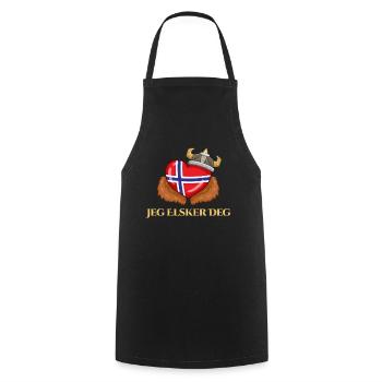 Norway Heart Norway - Cooking Apron - black - Front - AI Model Male 185 dark (185cm)