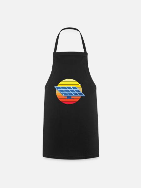 Solar Retro Photovoltaik - Kochschürze - Schwarz