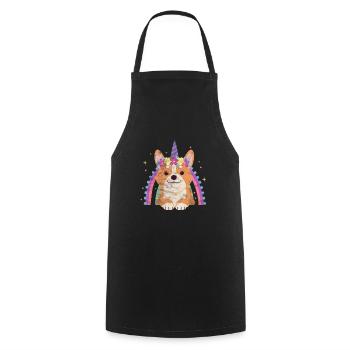 Welsh Corgi Dog Dog Dog Race Cadeau - Tablier de cuisine - noir - Devant - AI Model Male 185 dark (185cm)