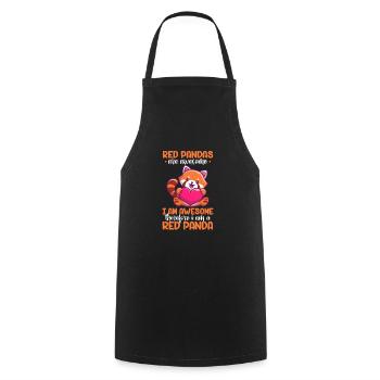 Panda Panda Bear Bear Animal Pandas Gift - Cooking Apron - black - Front - AI Model Male 185 dark (185cm)