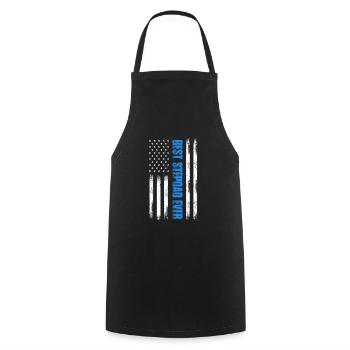 Beau-père Père Beau-père Papa Cadeau de fête des pères - Tablier de cuisine - noir - Devant - AI Model Male 185 dark (185cm)