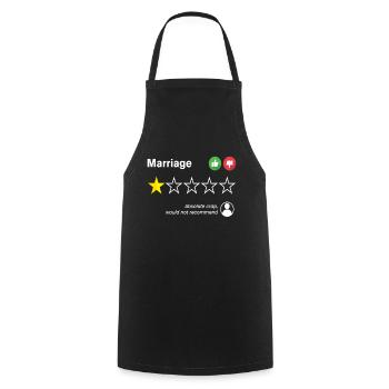 Marriage Rating Absolute Crap Scheidung - Kochschürze - Schwarz - Vorne - AI Model Male 185 dark (185cm)