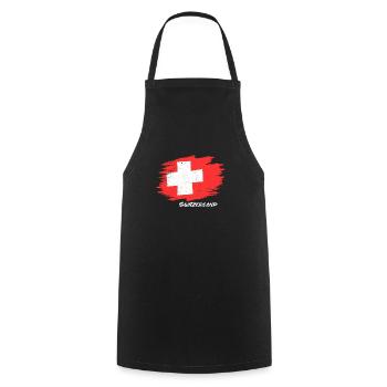 Suisse - Tablier de cuisine - noir - Devant - AI Model Male 185 dark (185cm)