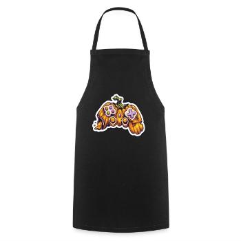 Pumpkin Joystick Controller Gamer - Cooking Apron - black - Front - AI Model Male 185 dark (185cm)
