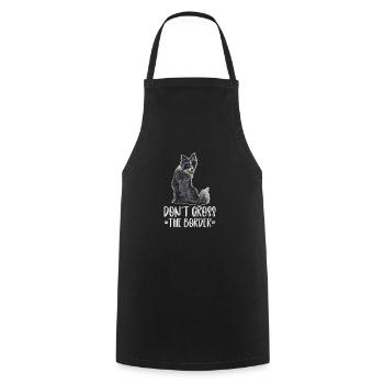 Border Collie - Cooking Apron - black - Front - AI Model Male 185 dark (185cm)