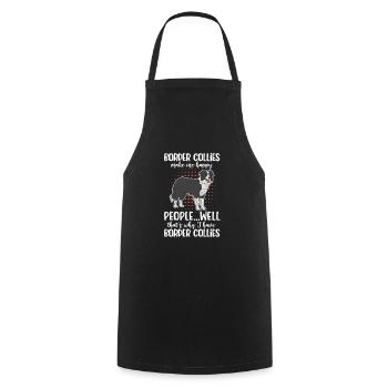 Border Collie Dog Dog Herding Dog Gift - Cooking Apron - black - Front - AI Model Male 185 dark (185cm)
