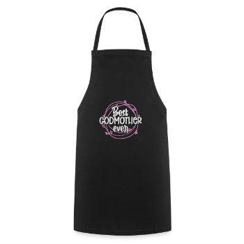 Marraine Tante Marraine Baptême Nièce Neveu Cadeau - Tablier de cuisine - noir - Devant - AI Model Male 185 dark (185cm)