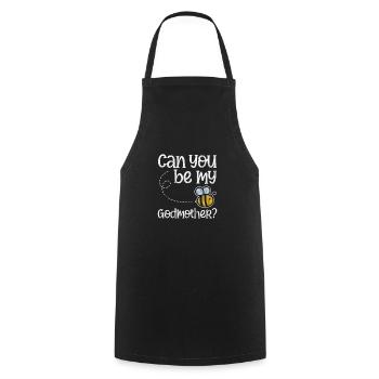 Marraine Tante Marraine Baptême Nièce Neveu Cadeau - Tablier de cuisine - noir - Devant - AI Model Male 185 dark (185cm)