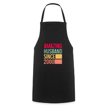 Ehemann seit 2000 Hochzeit Ehefrau Geschenk - Kochschürze - Schwarz - Vorne - AI Model Male 185 dark (185cm)