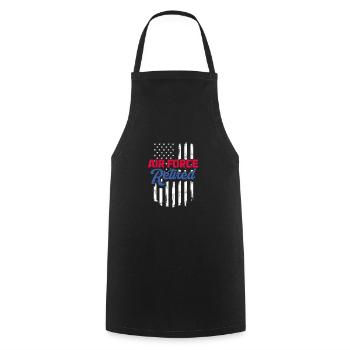 Retraite Air Force USA Pension Pension Pension Cadeau - Tablier de cuisine - noir - Devant - AI Model Male 185 dark (185cm)
