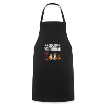 Veterinarian Veterinary Medicine Veterinarian Veterinary Gift - Cooking Apron - black - Front - AI Model Male 185 dark (185cm)
