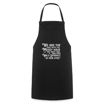 Hippie Peace Flower Power Amour Paix Cadeau - Tablier de cuisine - noir - Devant - AI Model Male 185 dark (185cm)