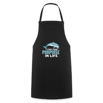 Marine biology - Cooking Apron - black - Front - AI Model Male 185 dark (185cm)